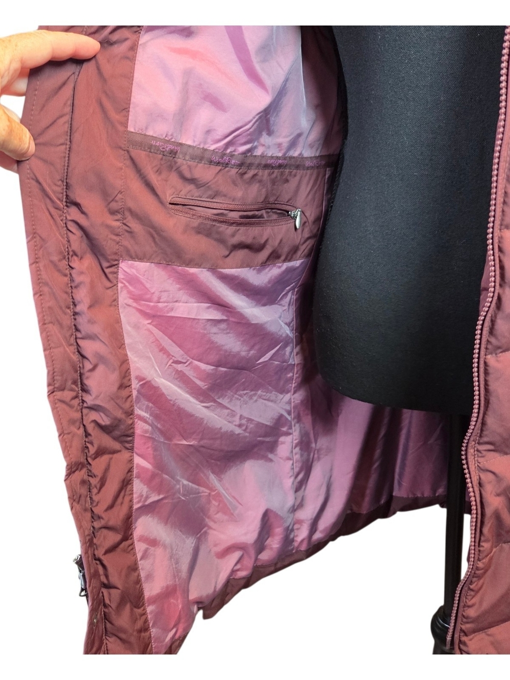 Windriver Women's Plum Purple 600 Down Filled Hooded Puffer Jacket Size Small - Picture 6 of 8